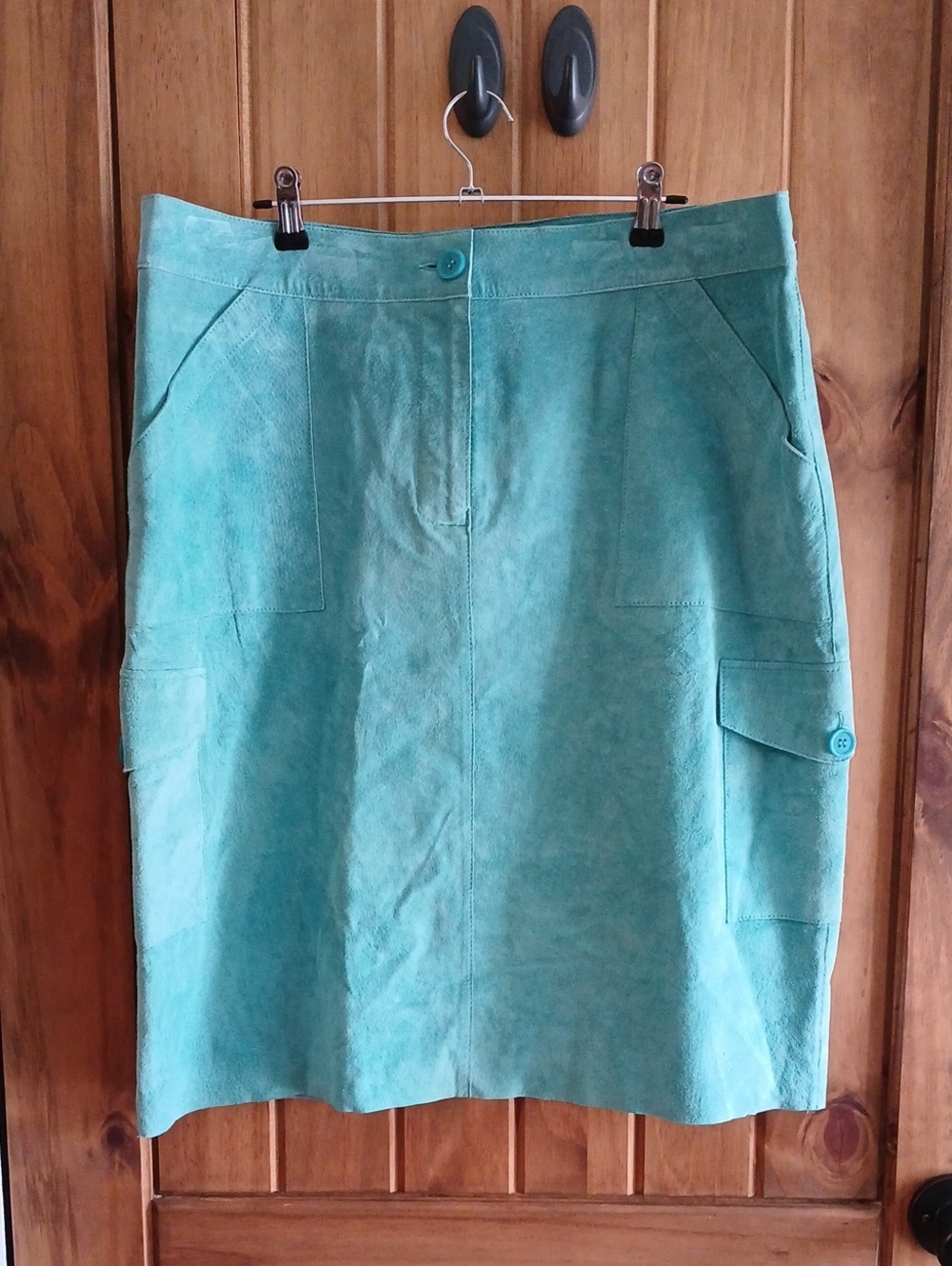 Karen Kane Lifestyle Suede Cargo Skirt - 14